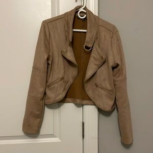 Tan Crop Jacket